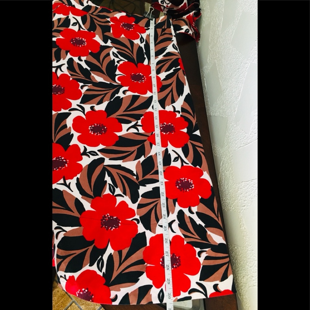 Kate Spade Woven Floral Print Wrap Skirt - Picture 7 of 9